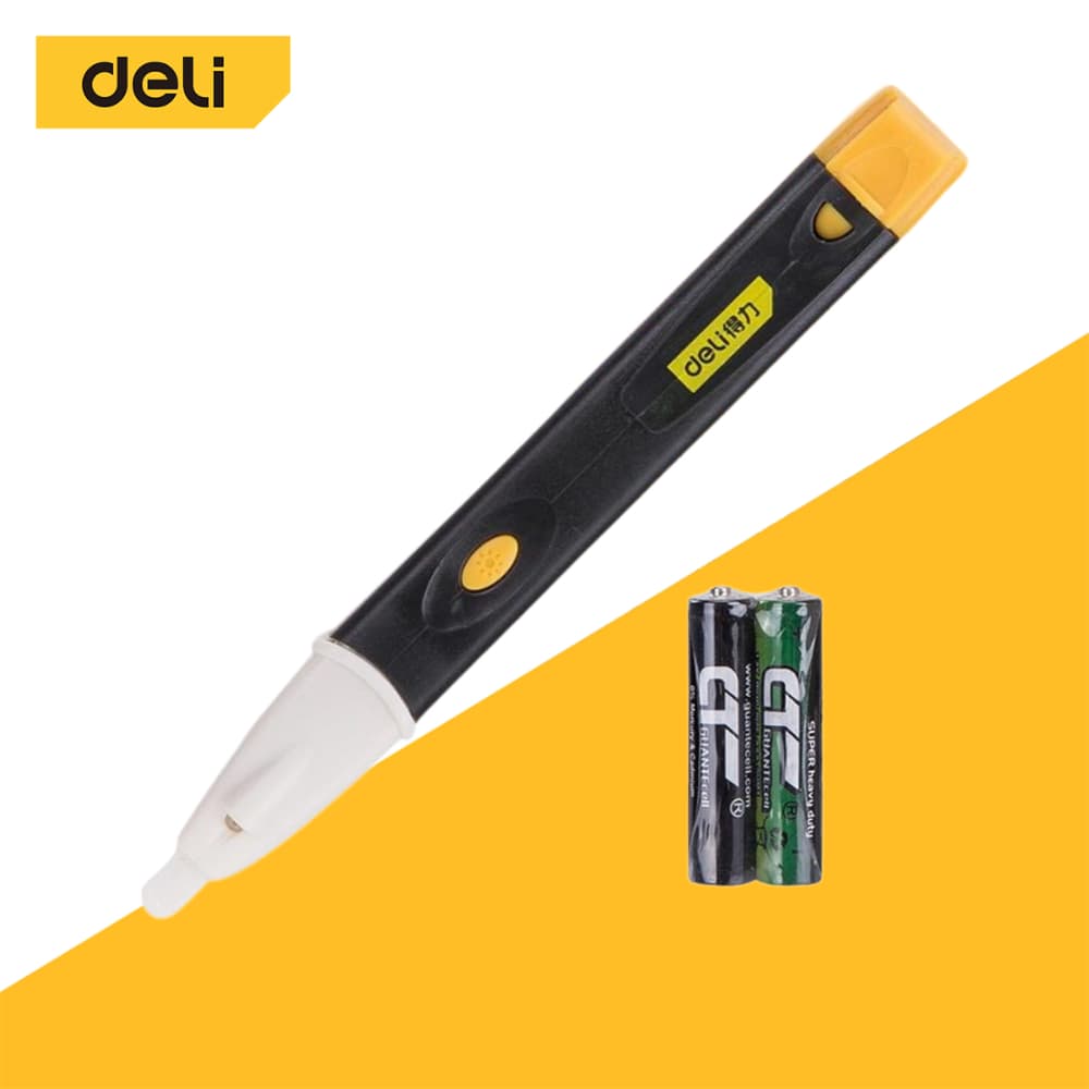 Deli ปากกาวัดไฟ ปากกาเช็คไฟ ปากกาทดสอบไฟฟ้า 1000V แบบไม่สัมผัส Non-Contact มีเสียงแจ้งเตือน Voltage Tester รูปที่ 1