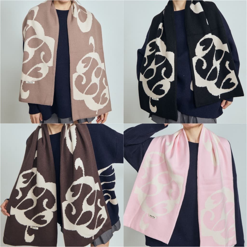 CHUUCHOP - Hope Knitted Scarf ผ้าพันคอถักไหมพรม ปักโลโก้ รูปที่ 3