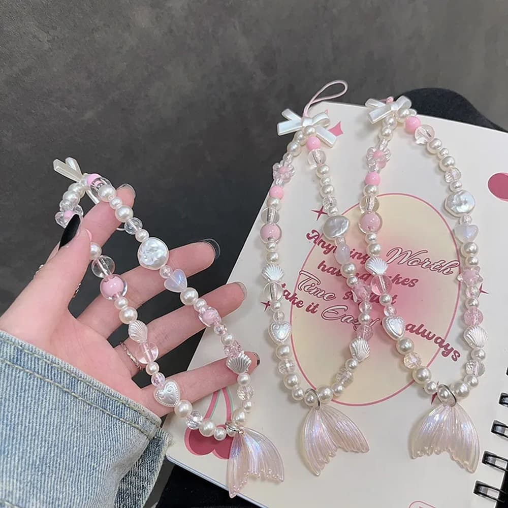เคสโทรศัพท์ สร้อยข้อมือ จี้โทรศัพท์ สร้อยข้อมือคริสตัล ดอกไม้ สัตว์ การ์ตูน ลูกปัดโซ่สุดน่ารัก รูปที่ 2