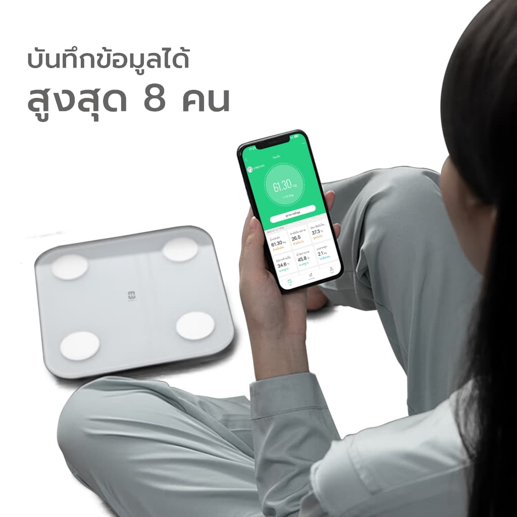 Simple Beauty เครื่องชั่งน้ำหนัก เครื่องชั่งดิจิตอล Digital Weight Scale เซนเซอร์อัจฉริยะ จอ LED รูปที่ 3