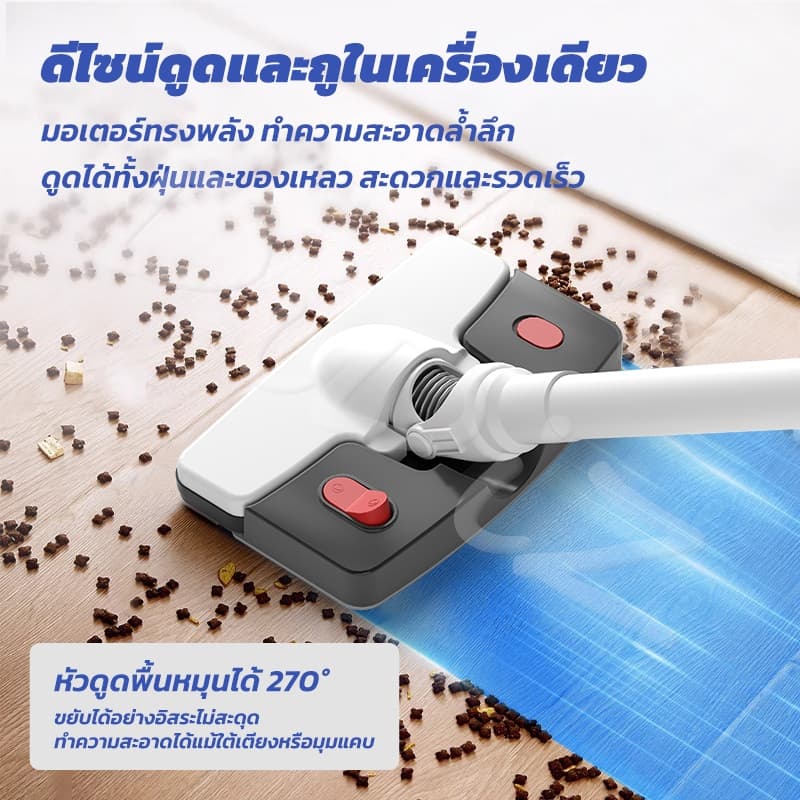 DiDiZ เครื่องดูดฝุ่นมือถือมีสาย 13000Pa แรงดูดสูง ใช้ได้ในรถและในบ้าน ทำความสะอาดง่าย พกพาสะดวก รูปที่ 2