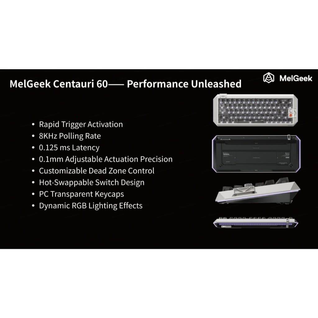 MelGeek Centauri 80 60 ประกันศูนย์ไทย Rapid Trigger Magnetic Keyboard Snaptap SOCD Centauri80 รูปที่ 2