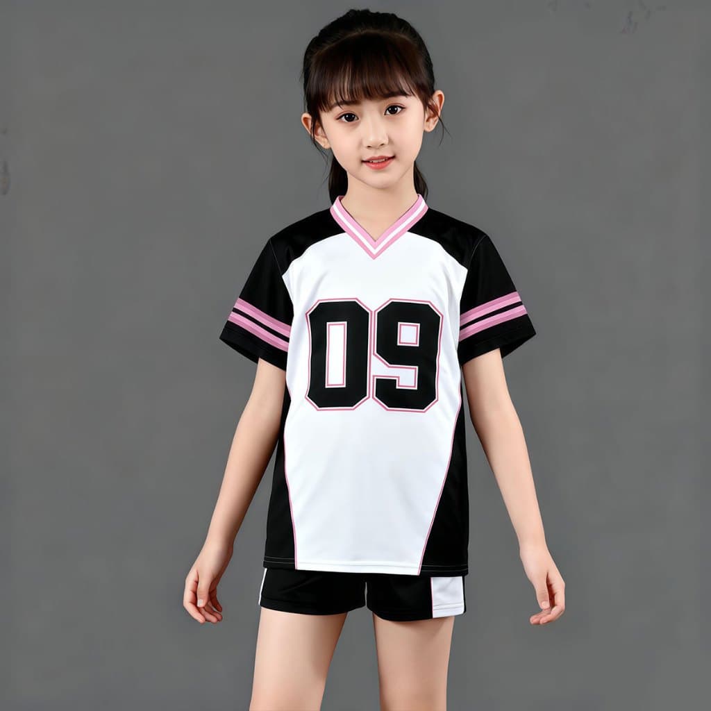 Beryl kidsเสื้อยืดเด็กเสื้อแขนสั้นลำลอง สำหรับเด็กชายและเด็กหญิง พิมพ์ลายตัวเลข คอวี สไตล์ฮิปฮอป แห้งเร็ว ฤดูร้อน รูปที่ 5