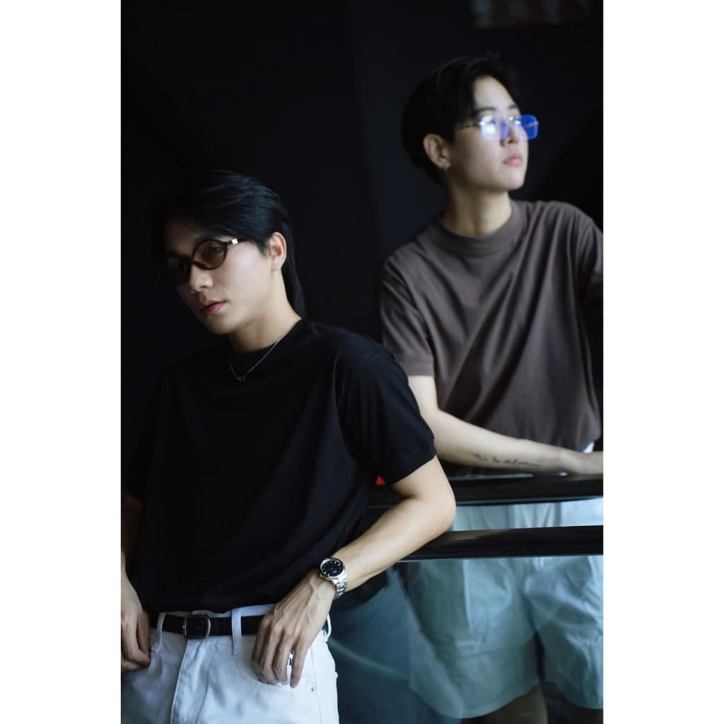 TONNE เสื้อยืดคอกลมสีพื้น รัดกล้าม ปรับบุคลิค รูปที่ 1