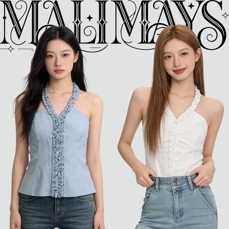 MALIMAYS Dearie Top เสื้อครอปคล้องคอ รูปที่ 1