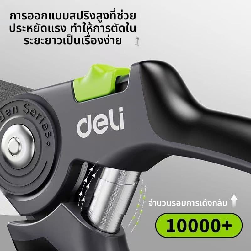 Deli กรรไกรตัดกิ่งไม้ ขนาด SK5 คม ทนทาน กรรไกรตัดโลหะ แต่งกิ่ง กรรไกรทำสวน รูปที่ 6
