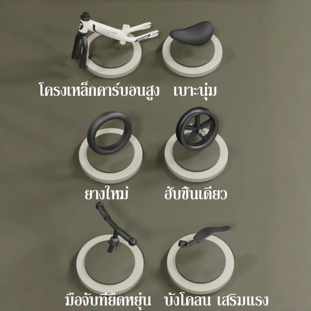 จักรยานขาไถเด็ก 12 นิ้ว จักรยานฝึกการทรงตัว จักรยานทรงตัว ของขวัญและของเล่นกลางแจ้งสำหรับเด็กอายุ2-8ขวบ รูปที่ 8
