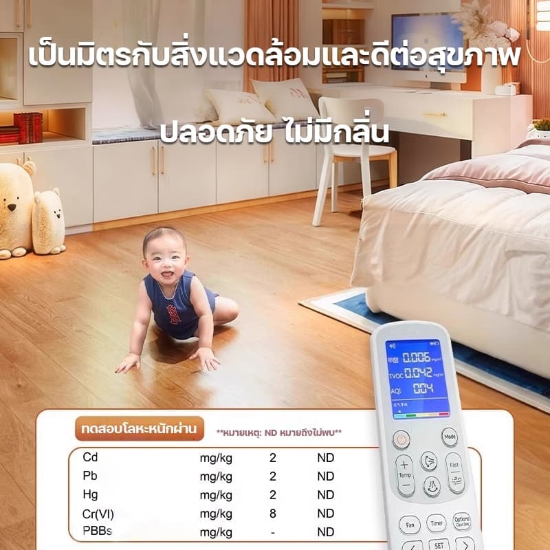 ไม่หลุดออกใน 100 ปี กระเบื้องยาง MITUR 36pcs/10pcs ไม่จางหาย ไม่กลัวพื้นขรุขระ ห้องนั่งเล่น กระเบื้องปูพื้น รูปที่ 3