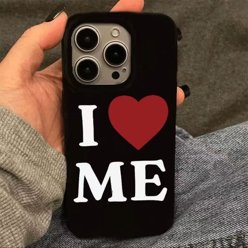 เคสไอโฟน17 เหมาะสำหรับ IPhone 15 11 13 16 12 14 Pro Max XR XS X Max 15 7 11 8 Plus รัก เคสโทรศัพท์สีดำ เคส imd รูปที่ 5