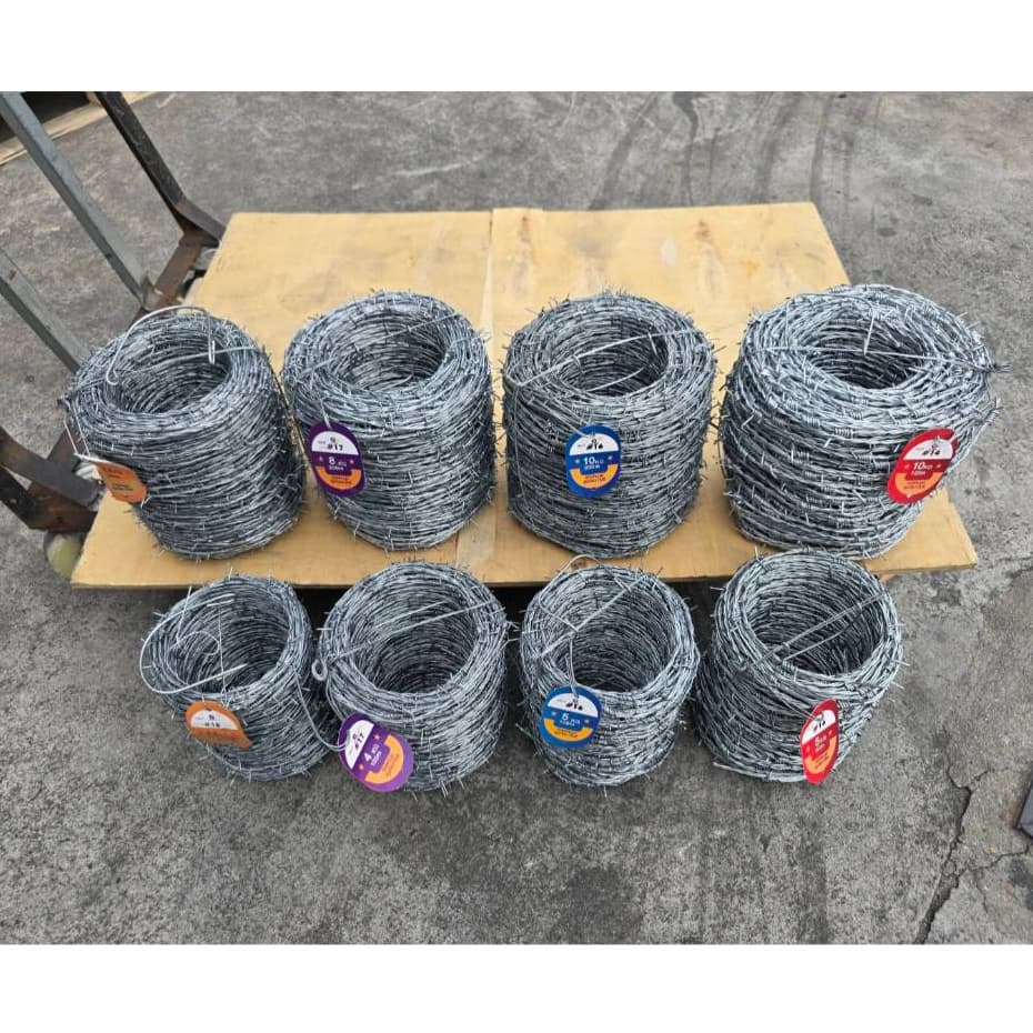 ลวดหนาม ยาว60-200เมตร หนา 1.2mm/1.4mm/1.7mm/2mm ลวดหนามชุบกัลวาไนซ์ร้อน ทนสนิม รั้วทหาร รั้วบ้าน รูปที่ 6