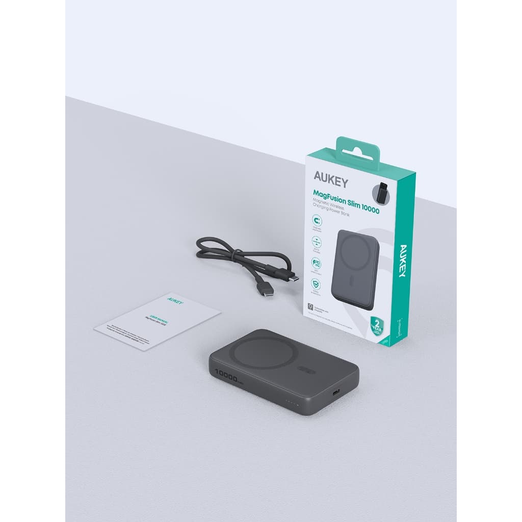 AUKEY PB-MS04 10000mAh Qi Magnetic พาวเวอร์แบงค์ไร้สาย Power Bank รองรับ iPhone 17/16/15/14 รูปที่ 8