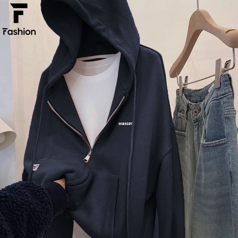 แจ็คเก็ตสปอร์ตมีฮู้ด Unisex กันลม กันหนาวเบาๆ เนื้อผ้าดี ใส่สบาย ถูกแบบที่ไม่ต้องคิด รูปที่ 8
