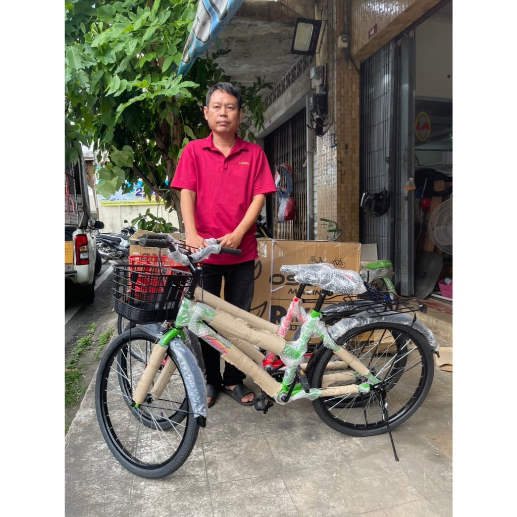 จักรยานแม่บ้าน จักรยานผู้ใหญ่ รถจักรยาน 20-24 นิ้ว SHOOTER ตะกร้าทูโทน รูปที่ 8