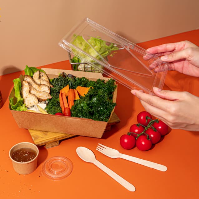 น้องฝาใส กล่องใส่อาหาร พร้อมฝาปิด Foodgrade มีใบรับรองบรรจุภัณฑ์ รูปที่ 3