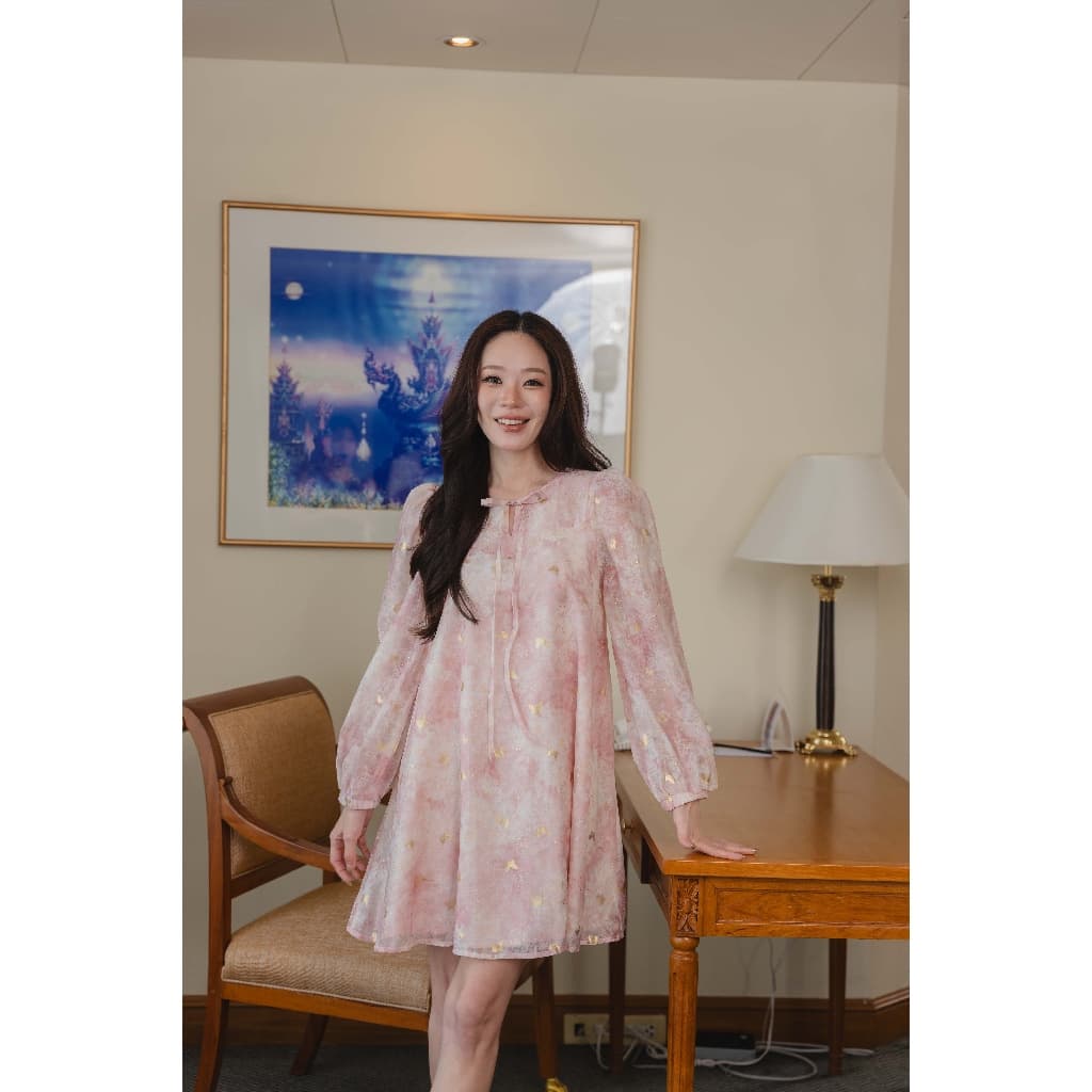 Pamlook Cara dress ผ้าซิลค์ รูปที่ 4