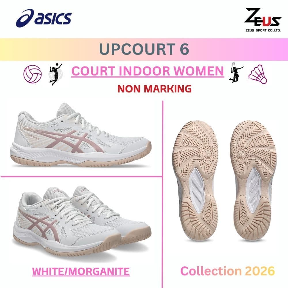 ASICS UPCOURT 6 รองเท้าแบดมินตัน วอลเลย์บอล Non Marking สามารถเข้าได้ทุกสนาม รูปที่ 3