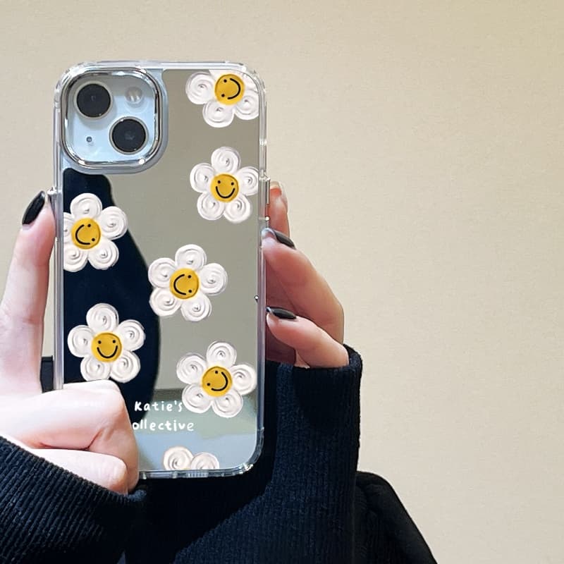 COD Case เคส iPhone 11 13 16 15 14 12 17 Pro Max เคสไอโฟน11 16promax Case ลายดอกไม้ กรณีโทรศัพท์มือถือชุบกระจก รูปที่ 5