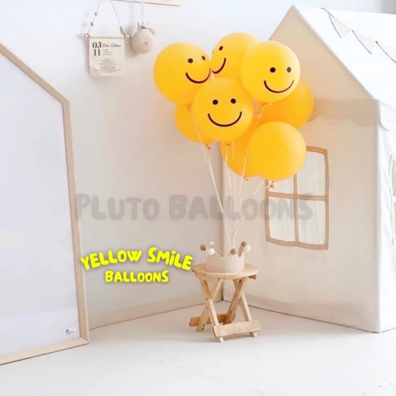 .ลูกโป่งยาง รูปหน้ายิ้มน่ารัก ลูกโป่งวันเกิด ลูกโป่งตกแต่ง Balloon HBD อุปกรณ์ปาร์ตี้ ลูกโป่งยาง รูปที่ 7