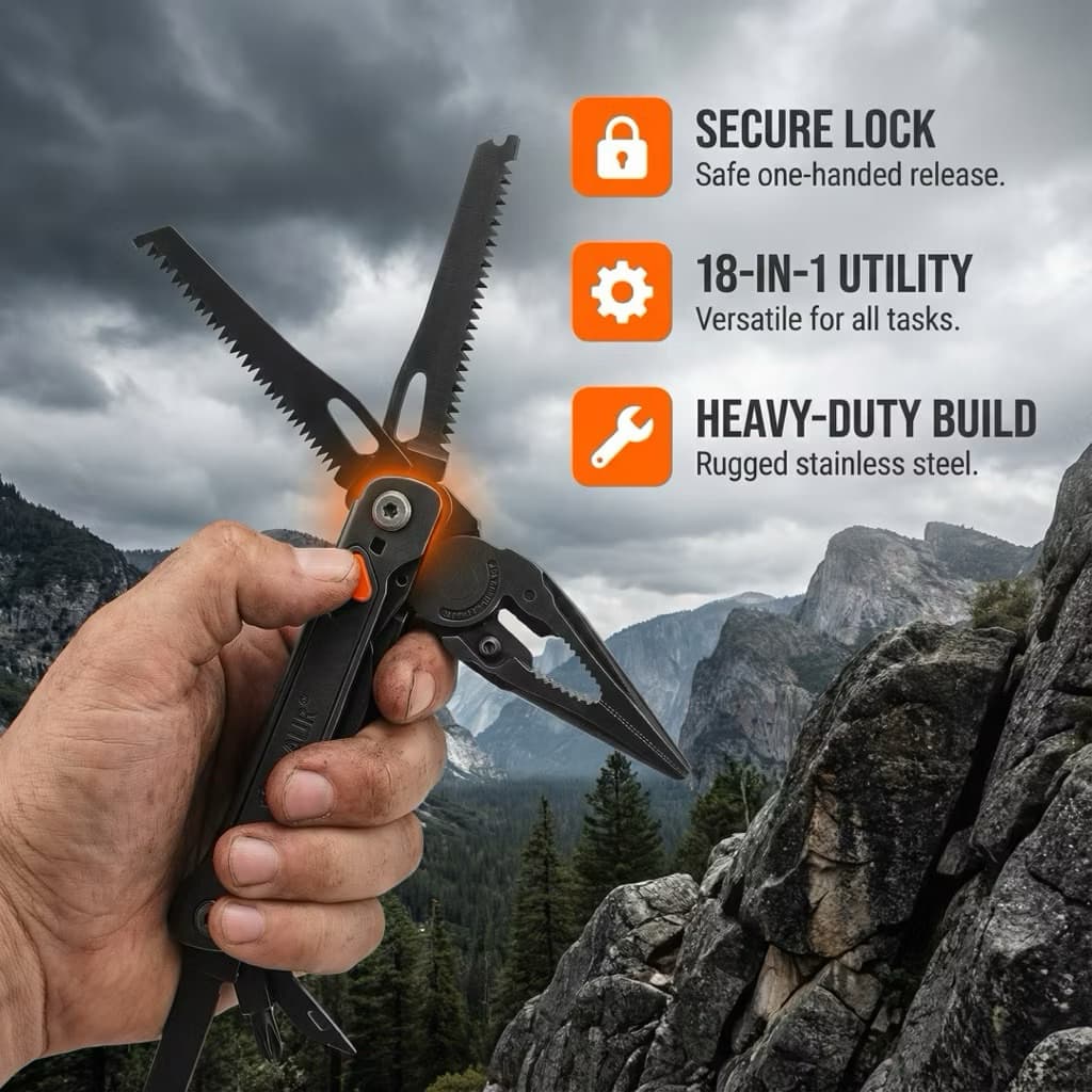 Multi-functional combination pliers, vehicle-mounted multi-functional pliers, combination folding pliers รูปที่ 4