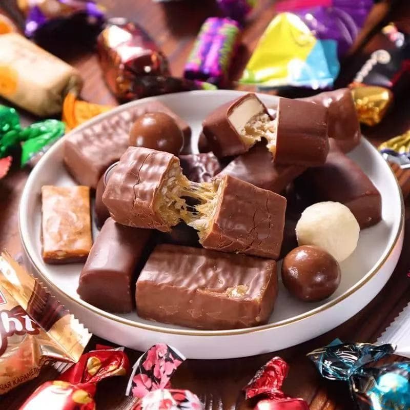 ซื้อ 1 แถม 1 russian candy 1000g ช็อกโกแลตรัสเซีย เข้มข้น หอม หวานละมุน หลายรส อร่อย ของขวัญปีใหม่ รูปที่ 6