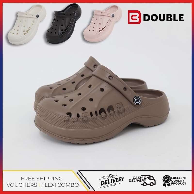 BB Double รองเท้าแตะ รูปแบบใหม่ สำหรับผู้หญิง แบบสวม หัวกลางแจ้ง หนาแต่เพียงผู้เดียว รองเท้าชายหาด กันลื่น สะดวกสบาย ใช้ รูปที่ 1