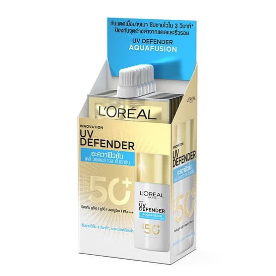 ลอรีอัล ครีมกันแดดแบบซอง L'oreal UV Defender 3 สูตร Invisible Resist / Matte&Fresh / Aquafusion รูปที่ 8