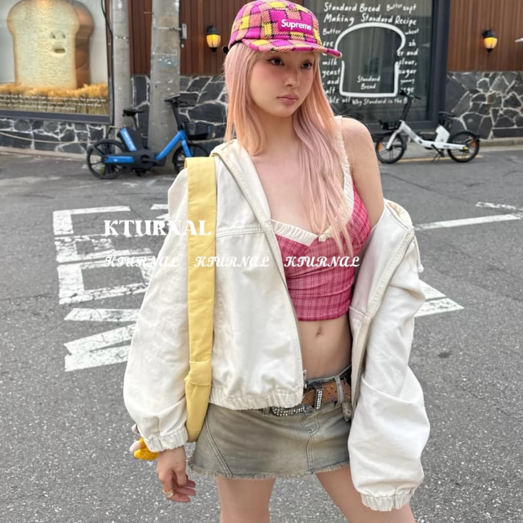 ชุดว่ายน้ำ 2 ชิ้น ชุดบิกีนี่ ลายตารางสีแดง เซ็กซี่สไตล์ฝรั่งเศส Beachwear น่ารักสุด ๆ | Ocean Mood รูปที่ 6