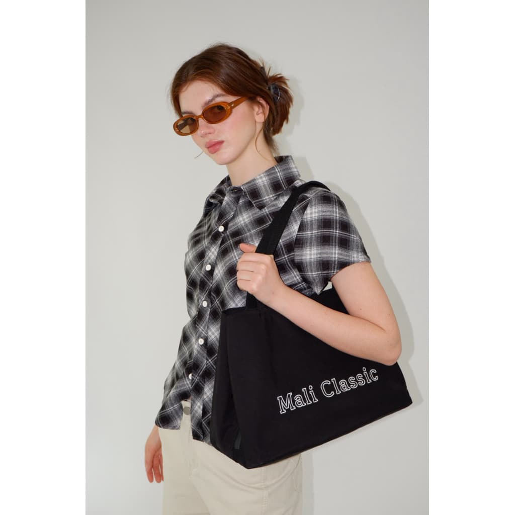 MALI Scottie top เสื้อเชิ๊ตเข้ารูปแขนสั้น รูปที่ 9
