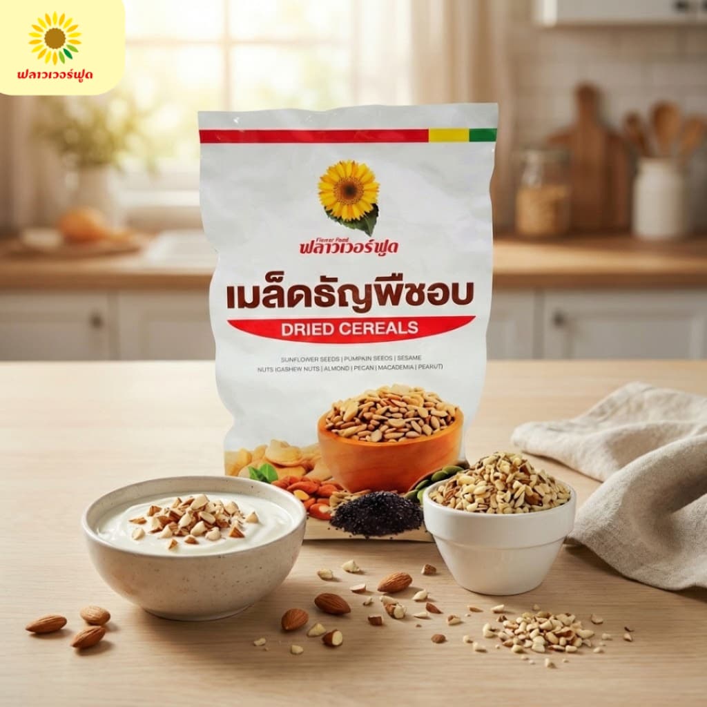 อัลมอนด์สับอบ บรรจุ 1,000 กรัม Roasted Almond Chopped 1,000 g. รูปที่ 6