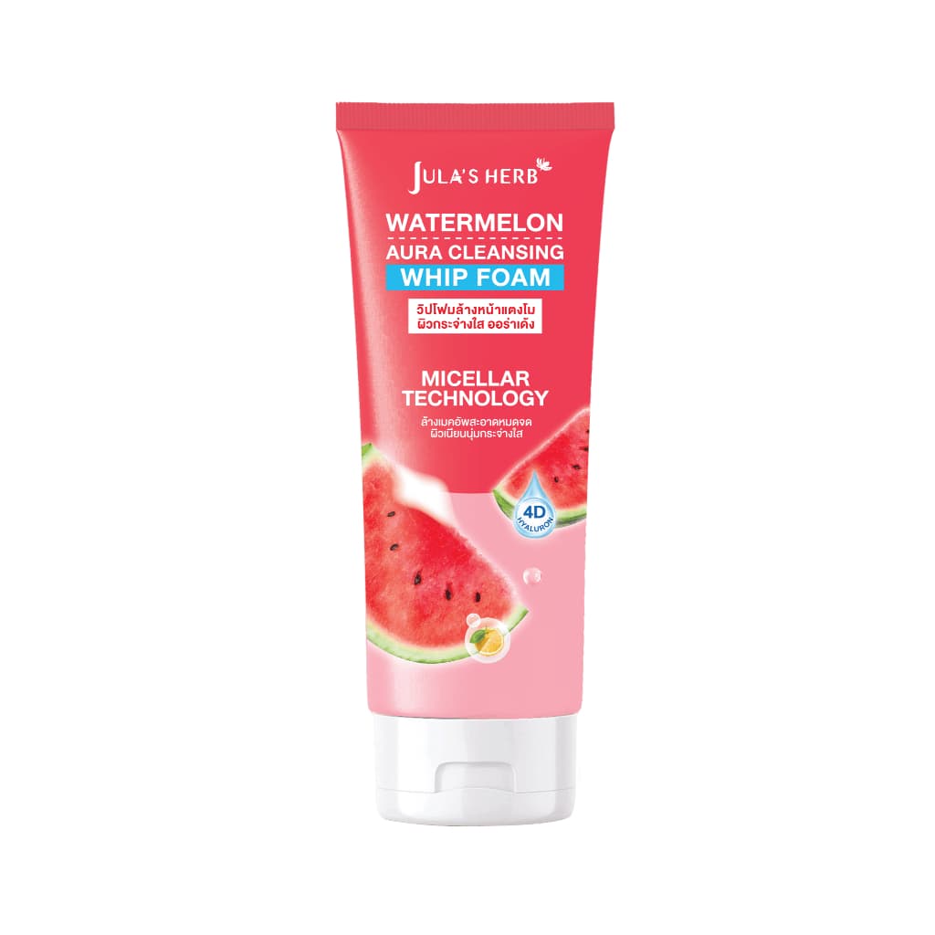 วิปโฟมล้างหน้าแตงโม Watermelon Aura Cleansing Whip Foam จุฬาเฮิร์บ รูปที่ 3