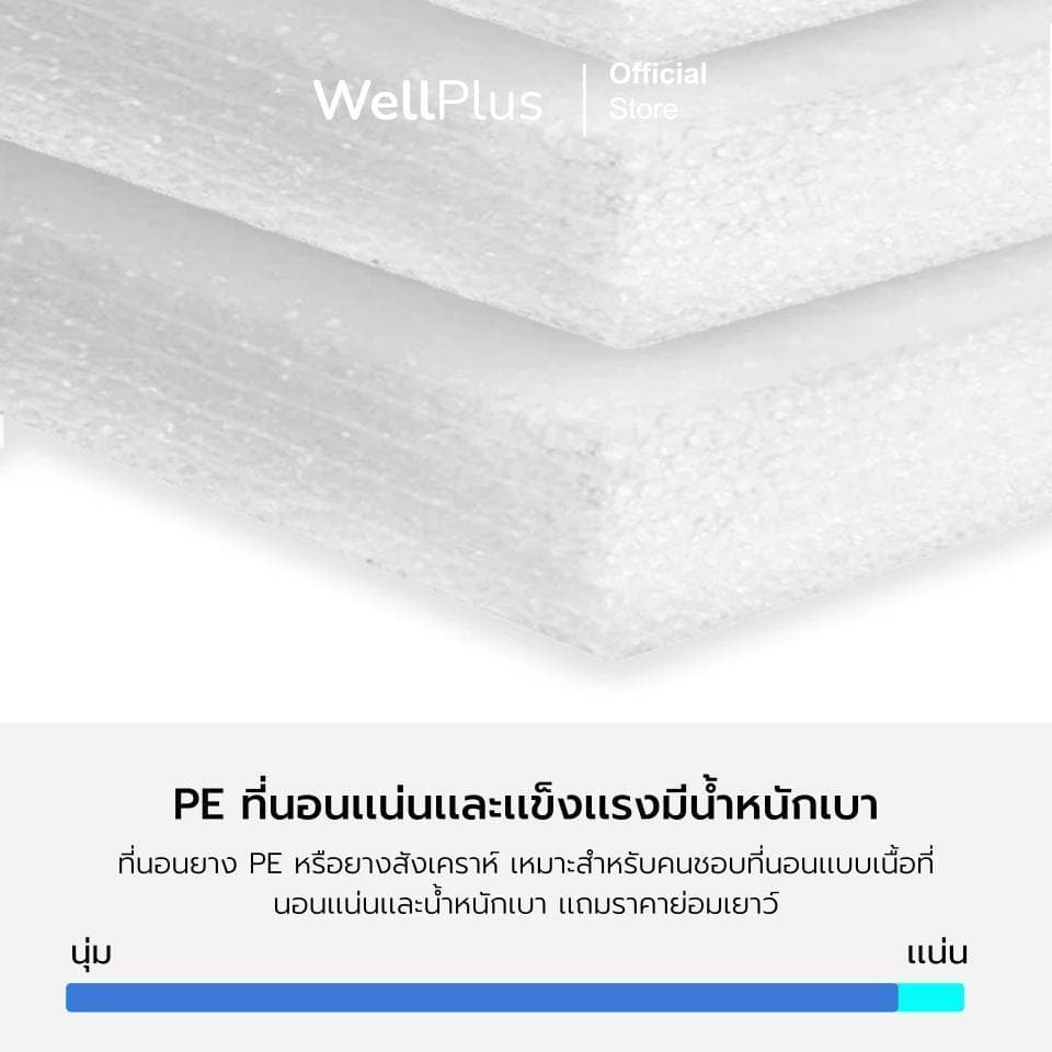 WellPlus ที่นอนยางพาราแท้ สัมผัสแน่นแข็ง รุ่น Pollux รองรับสรีระได้ ลดสาเหตุของการปวดหลัง ขนาด 3 3.5 ฟุต 5 ฟุต 6 ฟุต รูปที่ 3
