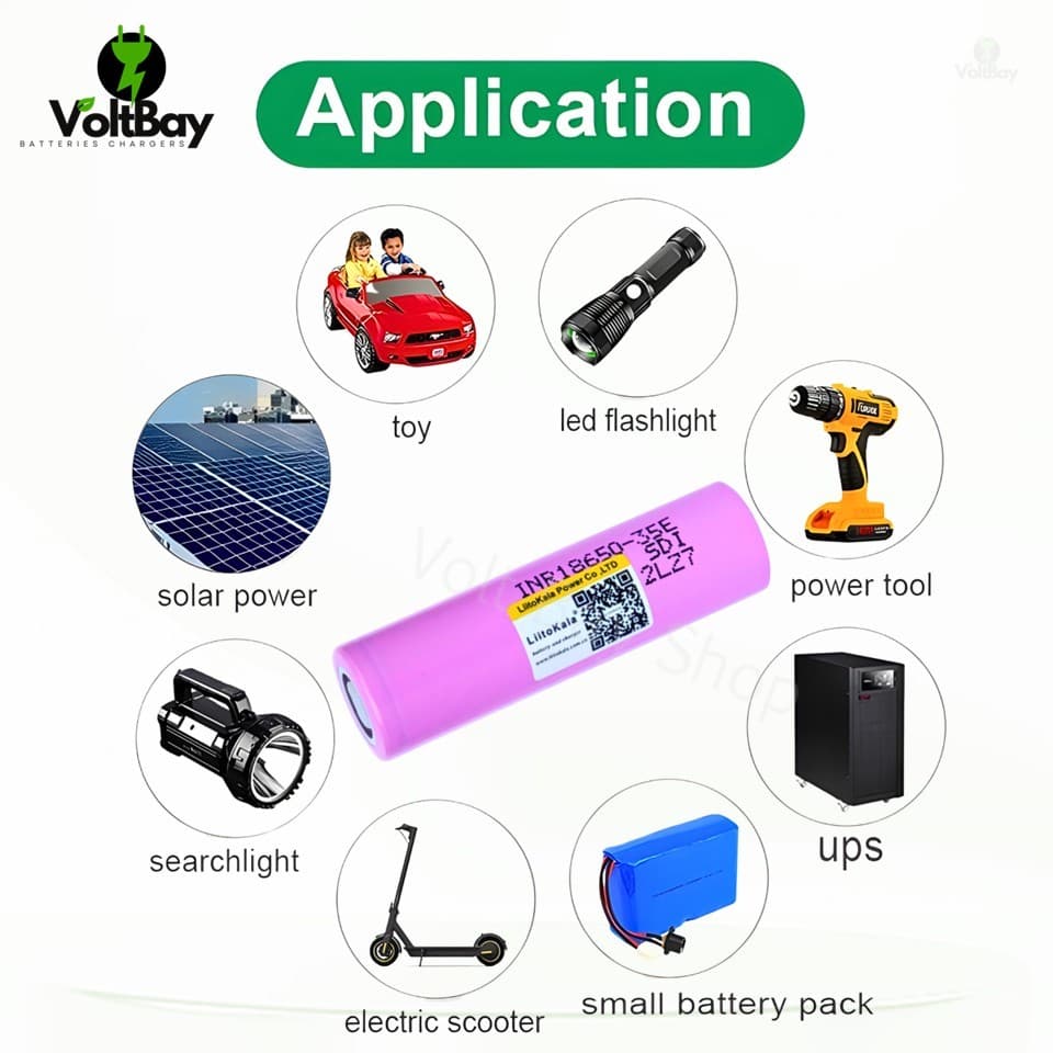 35E ถ่านชาร์จ 18650 3.7V 3400mAh 10A ความจุเต็ม จัดโปรลดราคา ถูกสุดๆ รูปที่ 6