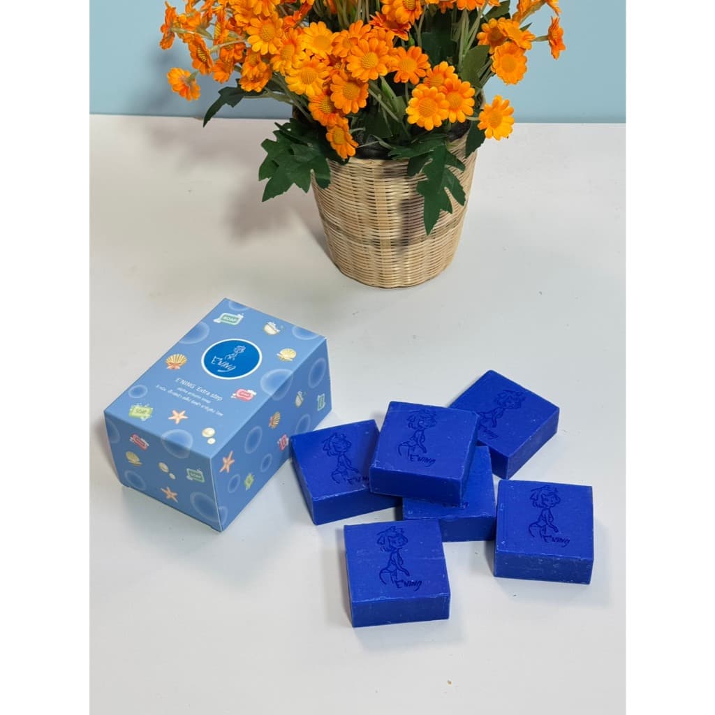 E'ning เซตสบู่ Blue ALPHA ARBUTIN SOAP 65ก. 6 ก้อน+E'ning อาบน้ำสบู่เหลว #Blue 500ml รูปที่ 8