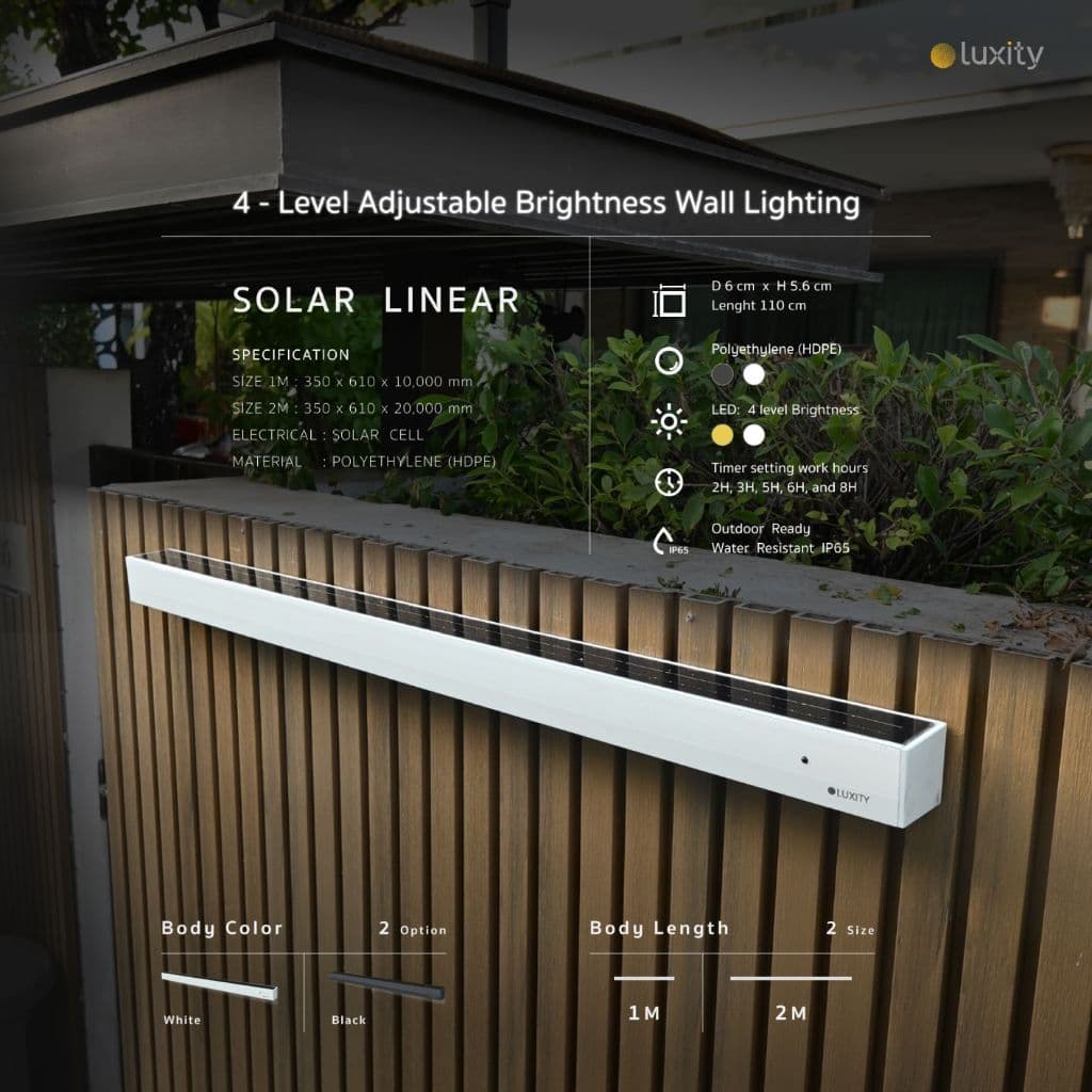 Luxity Solar Linear ไฟติดผนังโซล่าเซลล์ รูปที่ 1