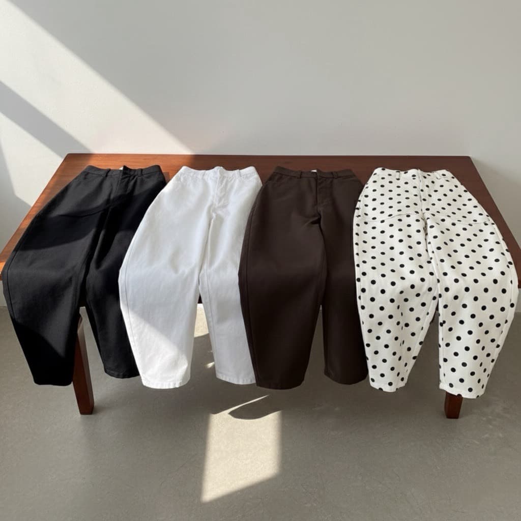 Barrell pants กางเกงบาเรลผ้าซูปเปอร์กึ่งยีนส์หนาอยู่ทรงสวย รูปที่ 9