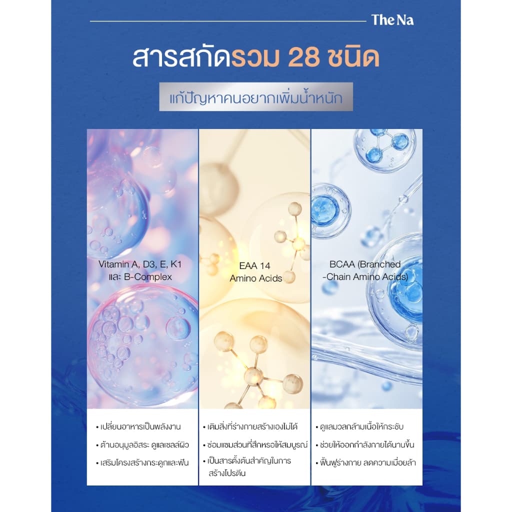 THE NA MULTI XTRA PLUS วิตามินรวม 2 กล่อง เจริญอาหาร เบื่ออาหาร ดูมีน้ำมีนวล ผิวสดใส เพิ่มน้ำหนัก รูปที่ 3
