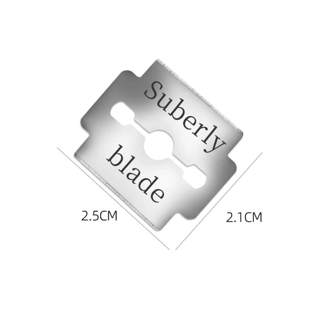 BLADEใบมีด 100 ชิ้น สำหรับใส่ ที่ขูดเท้า ที่ขัดส้นเท้าแตก ใบมีด suberly ขนาด2.5 x 2.1 cm.ใบมีดสแตนเลส คม อย่างดี รูปที่ 6