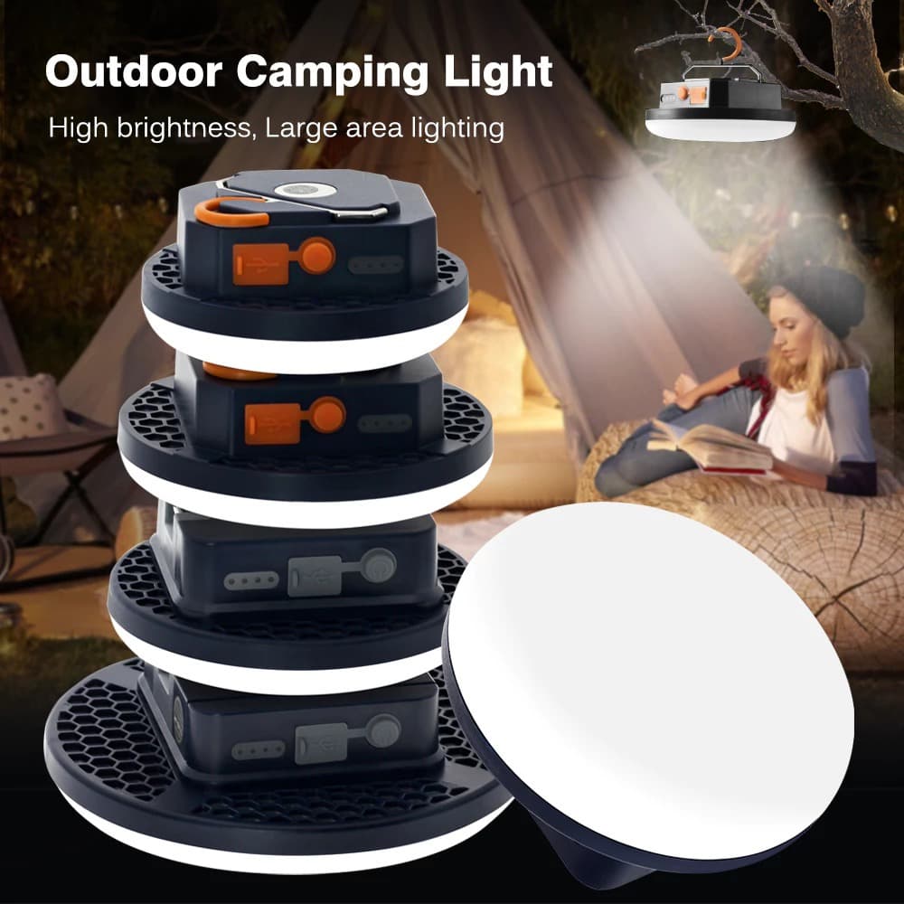 Alisa ไฟโซล่าเซลล์ UFO 30000W สปอตไลท์พกพาโซล่าเซลล์USB ไฟฉุกเฉินในบ้านกันน้ำ สว่างมาก ไฟไฟพกพาอเนกประสง รูปที่ 2