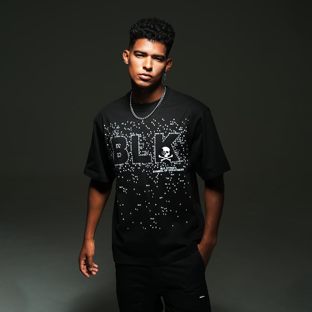 DAVIE JONES เสื้อยืดผู้ชาย Graphic Oversized Fit T-Shirt สีดำ ขาว WA0306 รูปที่ 2