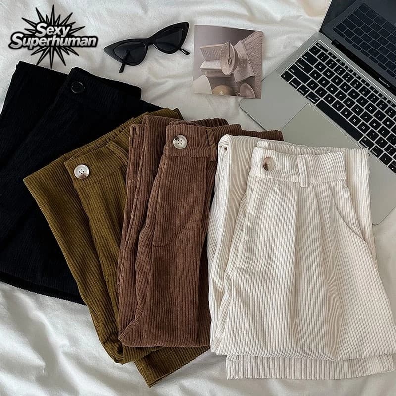 กางเกงขายาวเอวสูง ทรงหลวม สไตล์เกาหลี ขาตรง ใส่แล้วเรียวขาสุดๆ เนื้อผ้านุ่ม สบาย รูปที่ 2