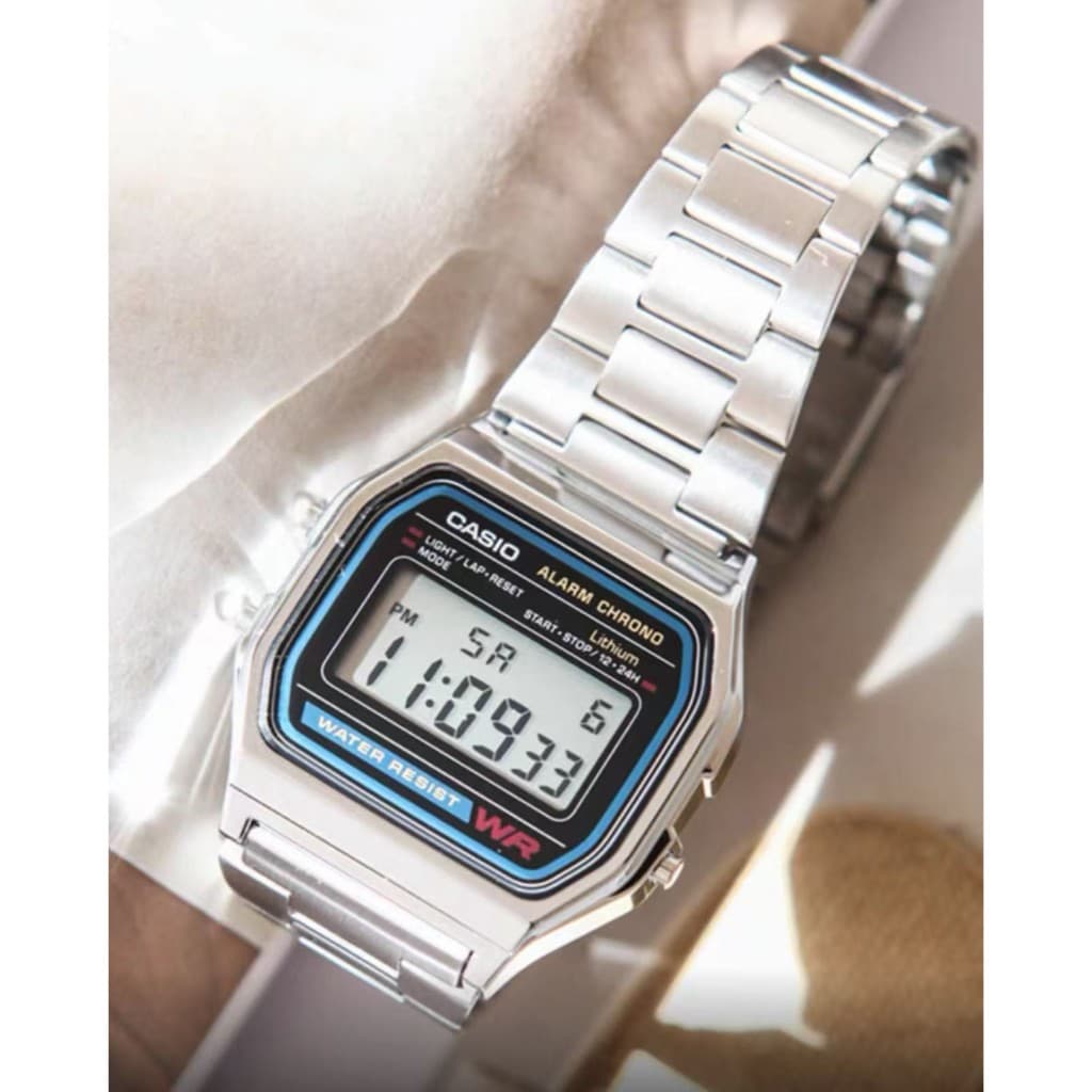 นาฬิกาดิจิทัลสแตนเลส รุ่น-158-สายสแตนเลส กระจกมิเนอรัล ขนาดหน้าปัด 34mm รูปที่ 4
