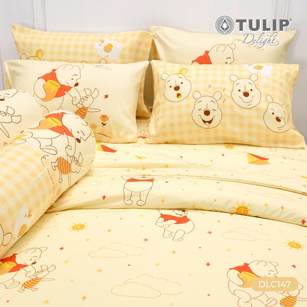 TULIP Delight ชุดผ้าปูที่นอน หมีพู ลิขสิทธิ์แท้ดิสนีย์ Disney Winnie The Pooh DLC147 ผ้าห่ม ผ้านวม ผ้าปูที่นอน รูปที่ 3