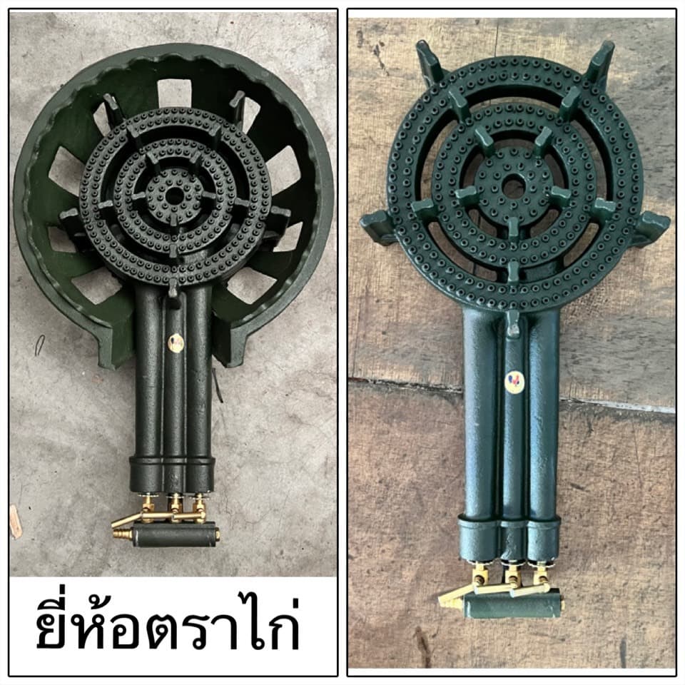หัวเตา C-40 มี 3 วง เหมาะสำหรับทำแป้งโรตี กวนไส้ขนม ตุ๋นหรือนึ่ง ใช้กับวาล์วแรงดันต่ำ รูปที่ 2