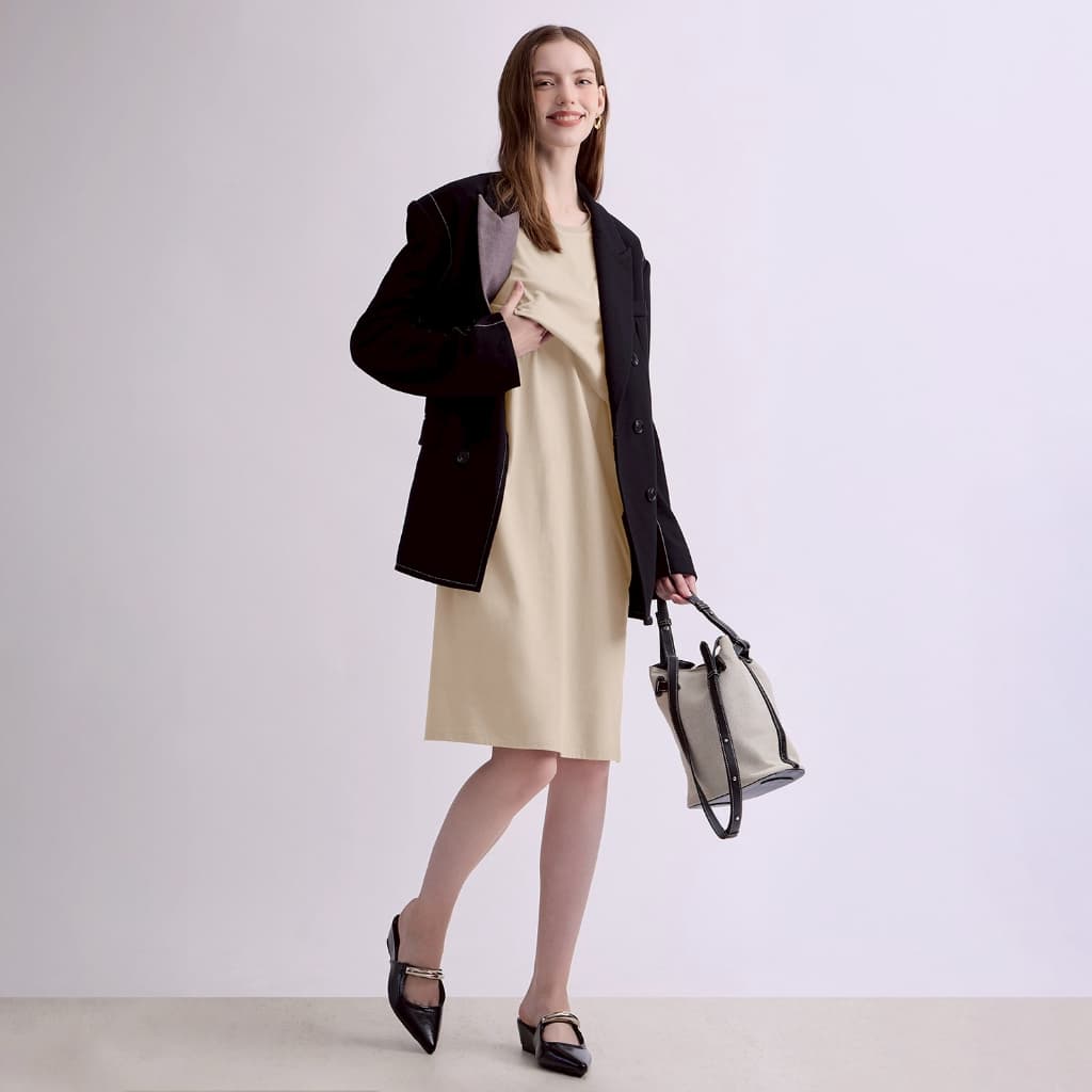 Nitan เดรสให้นม ชุดคลุมท้อง รุ่น Sunrose Maternity and Nursing Dress รูปที่ 4