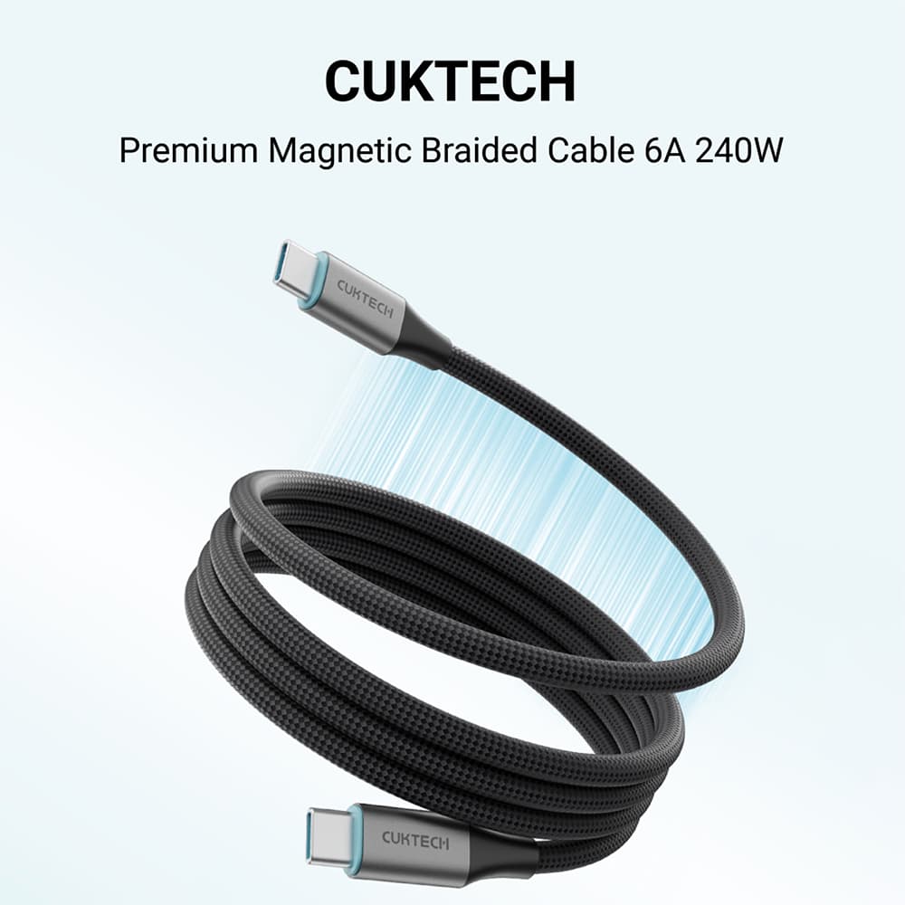 CUKTECH CMC610 / CMC615 6A 240W สายชาร์จ USB-C to C รองรับชาร์จเร็ว PD3.1 สำหรับ iPhone 17 / SAMSUNG -2Y รูปที่ 3