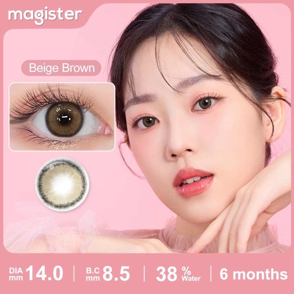 Magister & Realcon Contact Lens 14MM คอนแทคเลนส์ Rose Lens Brown / Brown / Gray ขนาดมินิ คอนเทคเลนส์สายตาสั้น รูปที่ 4