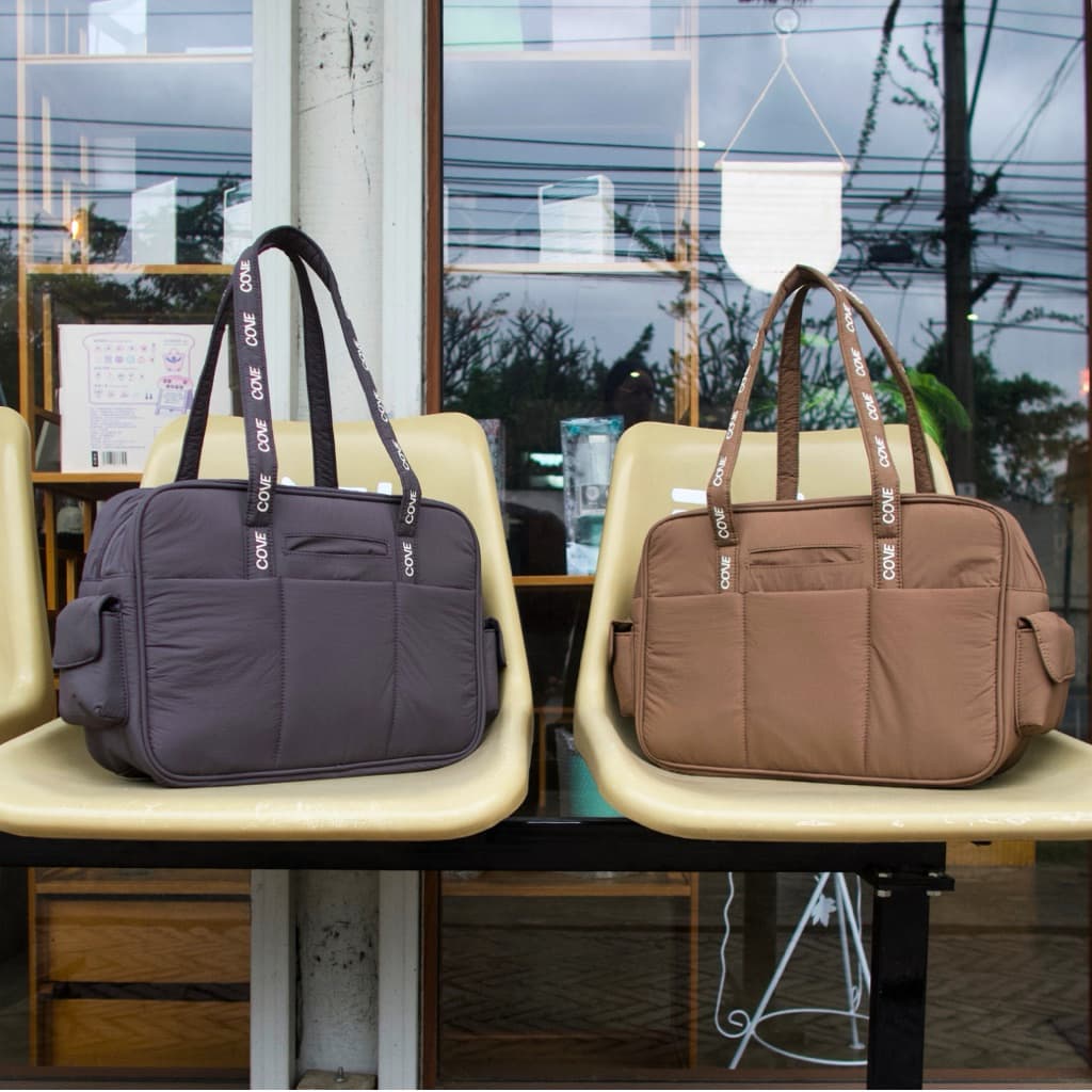 COVE Mailbox Laptop Tote กระเป๋าทรงกล่อง กระเป๋าใส่โน๊ตบุ๊ค / Laptop 15 นิ้ว กระเป๋าสะพายไหล่ ผ้าไนล่อน น้ำหนักเบา รูปที่ 2