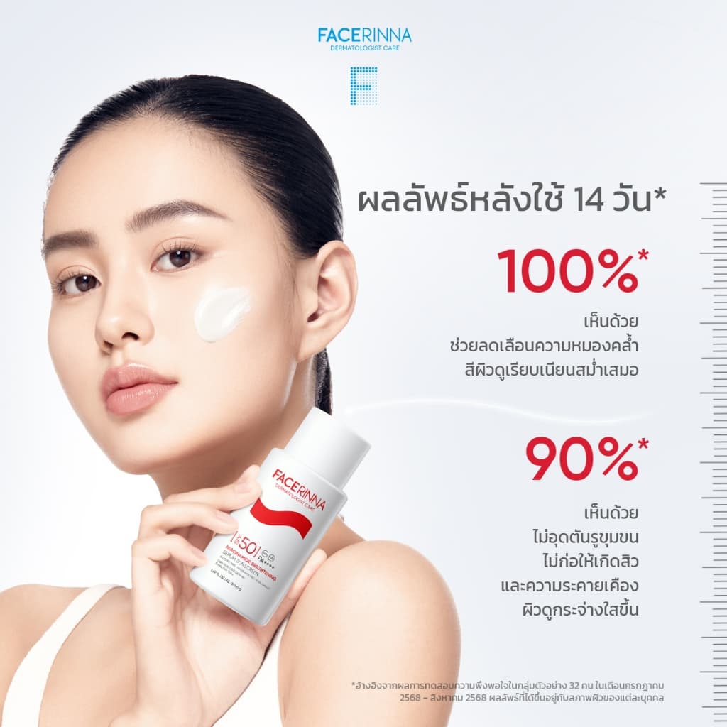 FACERINNA 2PCS DAILY UV SET-Niacinamide Brightening Serum Sunscreen SPF 50 PA++++ + Moisturizer รูปที่ 3