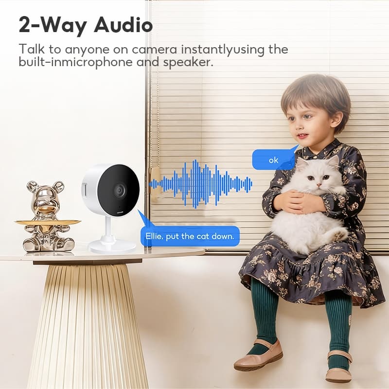 MeeGoo WiFi Indoor Camera 300W กล้องวงจรปิดภายในบ้าน กล้องวงจรปิด กล้องวงจรปิดไร้สาย ใช้แอป VicoHome รูปที่ 5