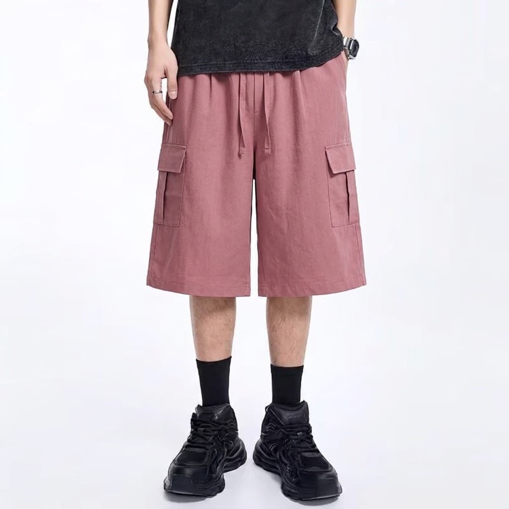 SpinnyHouseกางเกงเดินป่า กางเกงขาสั้น ทรงUNISEX มีไซส์ M-3XL เอวยางยืด กระเป๋าข้าง คาร์โก้ขาสั้น รุ่น เดินป่าขาสั้น รูปที่ 6